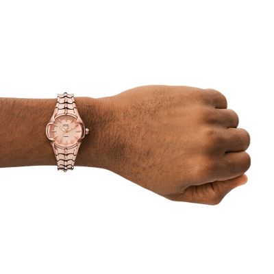 Diesel Vert Three Hand Rose Gold Tone Stainless Steel Watch DZ5604 Watch Station