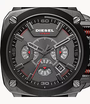 Diesel BAMF Chronograph Black Silicone Watch
