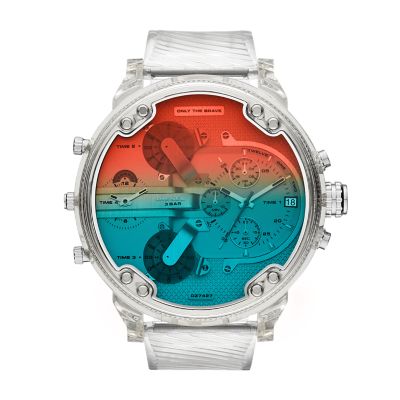 Diesel Mr. Daddy 2.0 Three-Hand Clear Transparent Watch - DZ7427