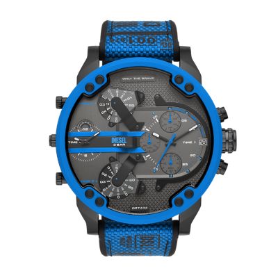 Diesel Mr. Daddy 2.0 Chronograph Blue Nylon and Silicone Watch