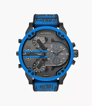 Diesel Mr. Daddy 2.0 Chronograph Blue Nylon and Silicone Watch