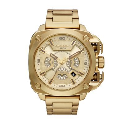 Diesel chronograph shop watch gold