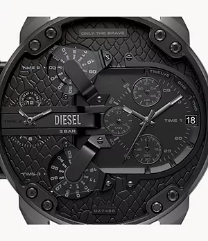Diesel Mr. Daddy 2.0 Chronograph Multifunction Black-Tone Stainless Steel Watch