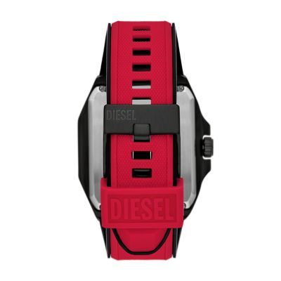 DZ7469 Watch Automatic - Watch - Flayed Station Red Diesel Black Silicone and Three-Hand