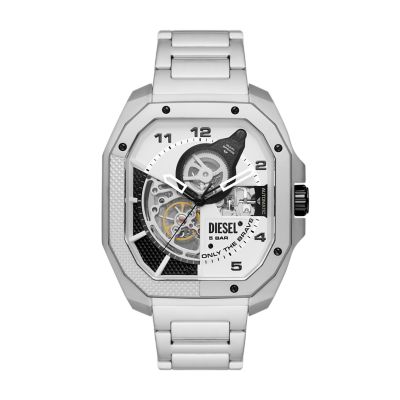 Diesel Flayed Automatic Three-Hand Stainless Steel Watch