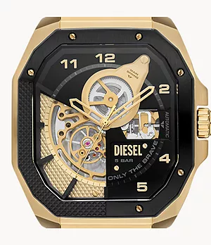 Diesel Flayed Automatic Three-Hand Two-Tone Stainless Steel Watch