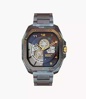 Diesel Flayed Automatic Three-Hand Heat Treated Stainless Steel Watch