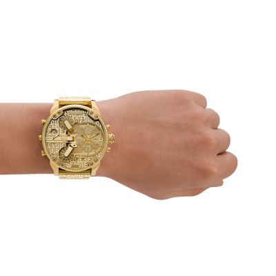 Diesel Mr. Daddy 2.0 Chronograph Gold Tone Stainless Steel Watch