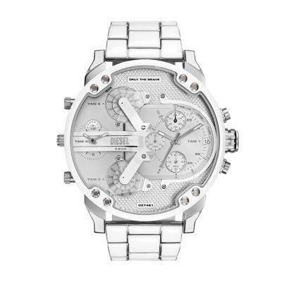 All white 2025 diesel watch