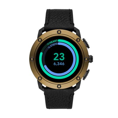 Diesel Axial Smartwatch - Black Leather - DZT2016 - Watch Station