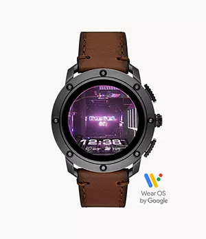 Diesel Axial Smartwatch-Brown Leather