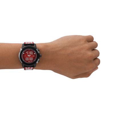 Montre connect e Griffed Diesel en nylon et silicone noir