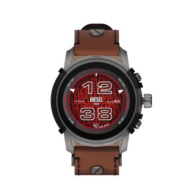 Diesel Griffed Brown Leather Smartwatch