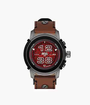 Diesel Griffed Brown Leather Smartwatch