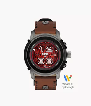 Diesel Griffed Brown Leather Smartwatch