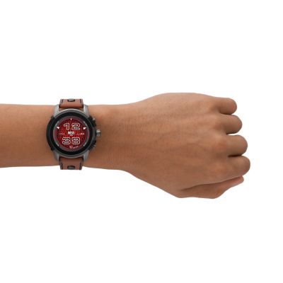 Mens leather smart online watch