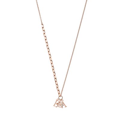 armani rose gold necklace