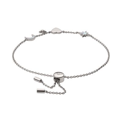 Emporio Armani Women s Sterling Silver Station Bracelet