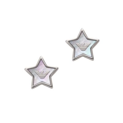 armani earrings silver