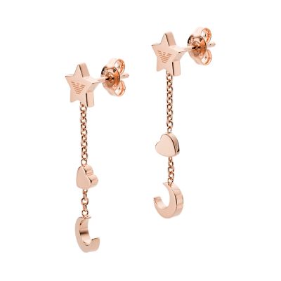 armani earrings silver