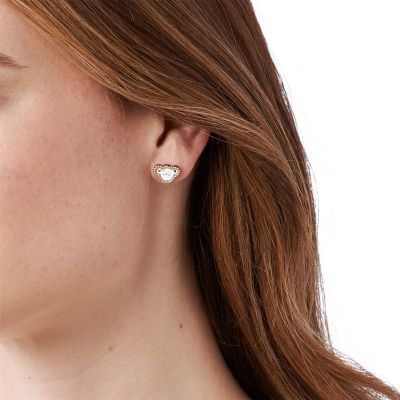 Armani earrings store rose gold