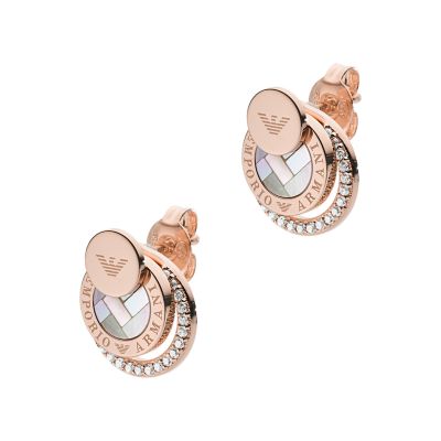 armani earrings silver