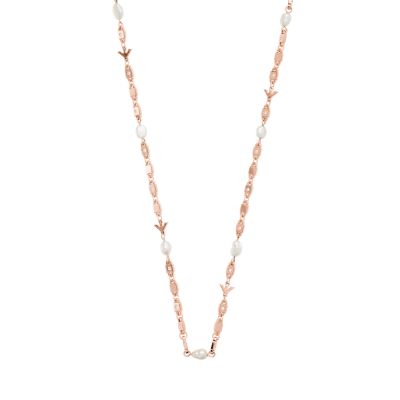 armani rose gold necklace