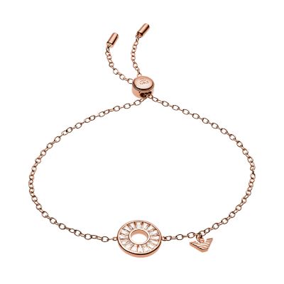 Rose Gold-Tone Sterling Silver ID Bracelet - EG3458221 - Watch Station