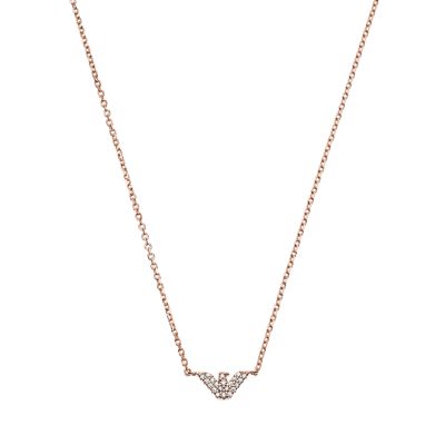 Emporio Armani Rose Gold-Tone Sterling Silver Necklace - EG3477221