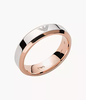 Emporio Armani Two-Tone Sterling Silver Ring