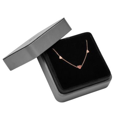 Emporio Armani Halskette Herz Sterlingsilber roségoldfarben