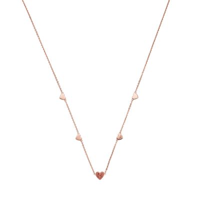 Emporio Armani Halskette Herz Sterlingsilber roségoldfarben