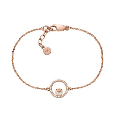 Classic Monogram Bracelet in Rose Gold Plating by oNecklace