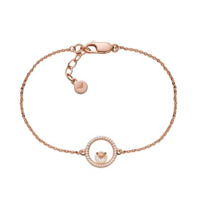 Stamped Sterling Silver Rose Gold-Toned Supple Adjustable Bracelet