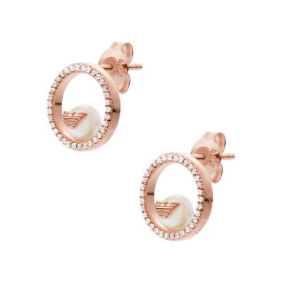 Emporio Armani Rose Gold-Tone Sterling Silver Drop Earrings - EG3523221 -  Watch Station