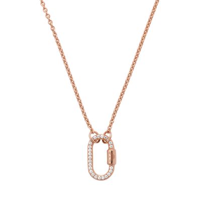 Emporio Armani Rose Gold-Tone Sterling Silver Chain Necklace