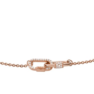Emporio Armani Rose Gold-Tone Sterling Silver Chain Bracelet