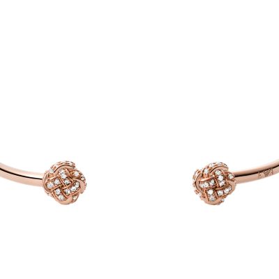 Emporio Armani Rose Gold-Tone Sterling Silver Cuff Bracelet