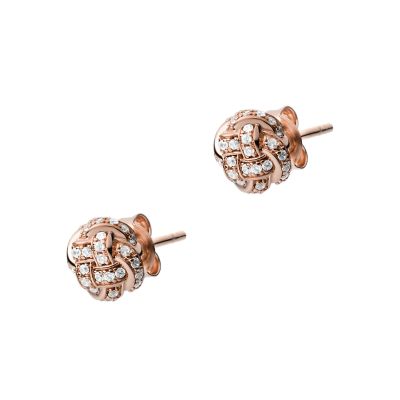 Pandora rose gold 2025 knot earrings