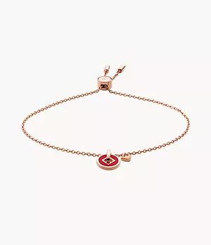 Bracelet-chaînette en argent sterling ton or rose Emporio Armani