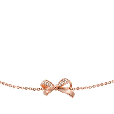 Emporio Armani Rose Gold-Tone Sterling Silver Chain Bracelet