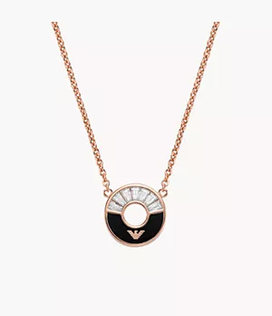 Emporio Armani Black Onyx Pendant Necklace