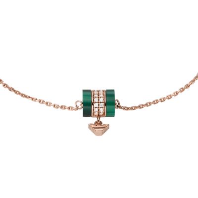 Bracelet à composants Emporio Armani en malachite verte