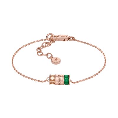 Emporio Armani Rose Gold-Tone Sterling Silver Components Bracelet