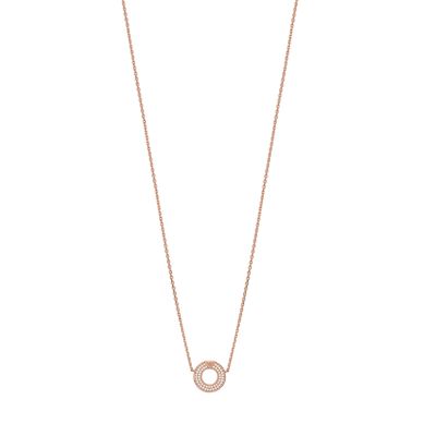 Emporio Armani Rose Gold-Tone Sterling Silver Pendant Necklace