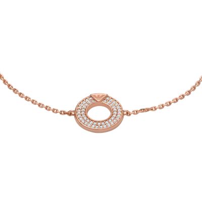 Emporio Armani Rose Gold-Tone Sterling Silver Components Bracelet