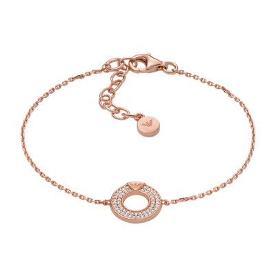 Emporio Armani Rose Gold-Tone Sterling Silver Components Bracelet