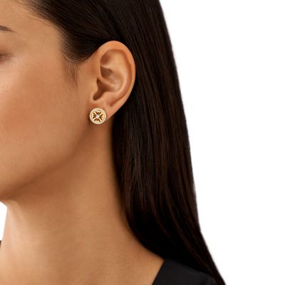 Armani gold earrings sale