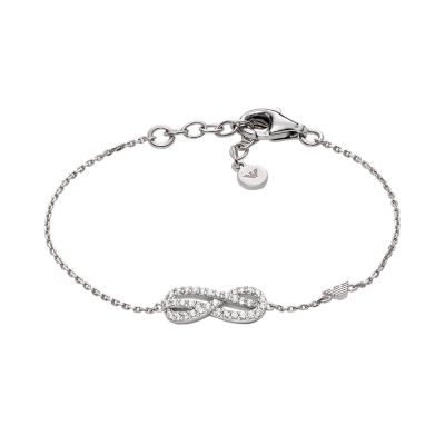 Emporio Armani Women's Sterling Silver Station Bracelet - Silver