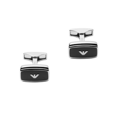 Armani cufflinks and tie clip best sale